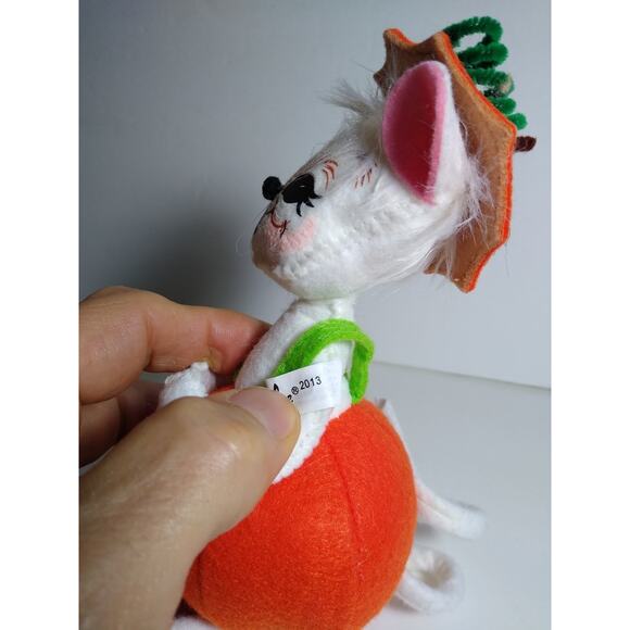 Annalee Mouse Artist Doll Halloween Pumpkin Costume 7 Inch Original - Picture 4 of 4